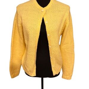 Robert Scott women’s cardigan yellow vintage size 40